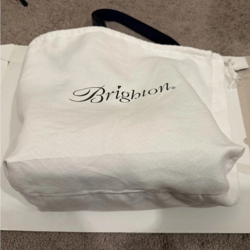 Brighton Navy Blue Leather Women's Tote Interlok - Picture 7 of 7